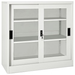 Sonata H Шкаф с плъзгаща врата, светлосив, 90x40x90 см, стомана - Dulapuri