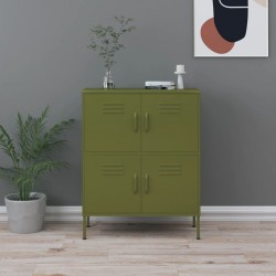 Sonata H Шкаф за съхранение, маслиненозелен, 80х35х101,5 см, стомана - Dulapuri