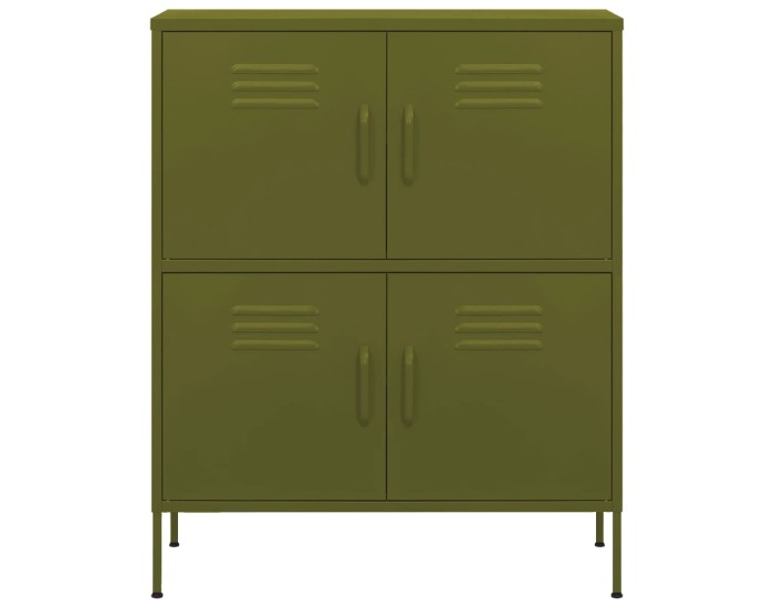 Sonata Dulap de depozitare, verde măsliniu, 80x35x101,5 cm, oțel