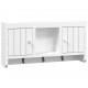 Sonata H Шкаф за ключове бял 40x8,5x20 см инженерно дърво и стомана