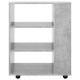 Sonata Dulap cu roți, gri beton, 60x35x75 cm, lemn prelucrat
