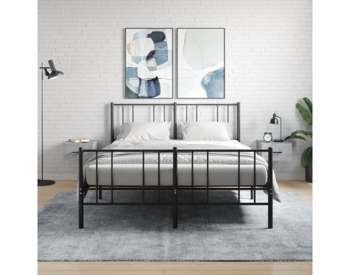 Sonata H Нощни шкафчета за стенен монтаж 2 бр бетонно сиви 35x35x20 см