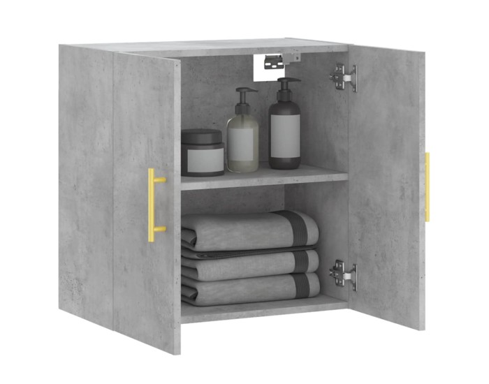 Sonata Dulap de perete, gri beton, 60x31x60 cm, lemn compozit