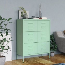 Sonata H Шкаф с чекмеджета, ментово зелено, 80х35х101,5 см, стомана - Dulapuri