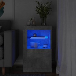 Sonata H Страничен шкаф с LED осветление, бетонно сив, инженерно дърво - Dulapuri