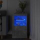 Sonata Dulap lateral cu lumini LED, gri beton, lemn prelucrat