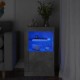 Sonata H Страничен шкаф с LED осветление, бетонно сив, инженерно дърво