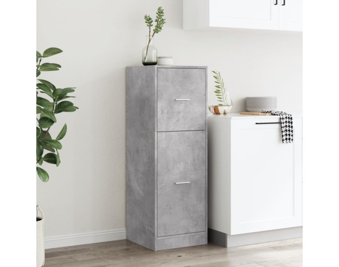 Sonata Dulap de farmacie, gri beton, 40x41x118 cm, lemn prelucrat