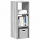 Sonata H Библиотека стифиращи сив сонома 30x30x80 см инженерно дърво