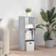Sonata H Библиотека стифиращи сив сонома 30x30x80 см инженерно дърво