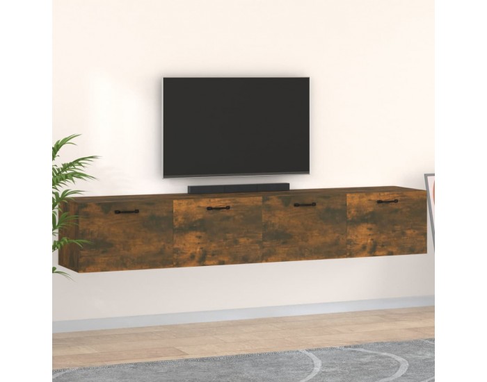 Sonata H Стенни шкафове 2 бр опушен дъб 100x36,5x35 см инженерно дърво