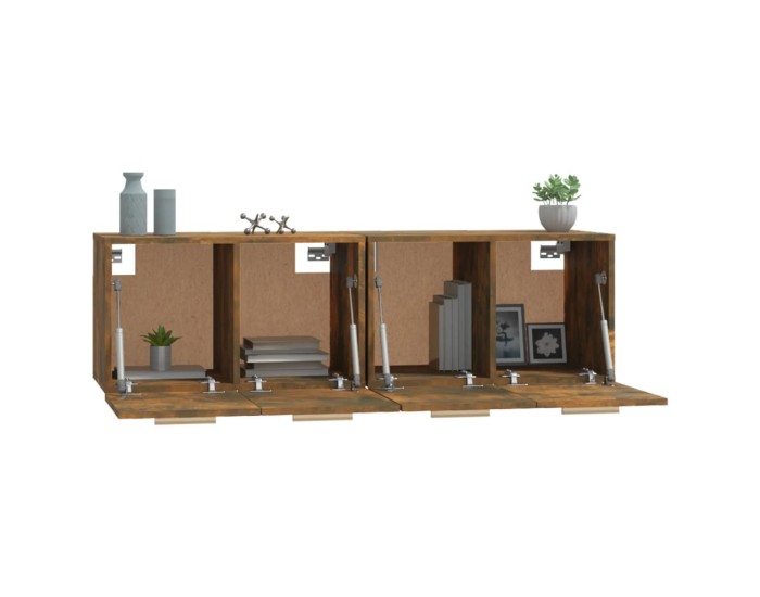 Sonata Dulapuri TV de perete 2 buc. stejar fumuriu 60x36,5x35 cm lemn