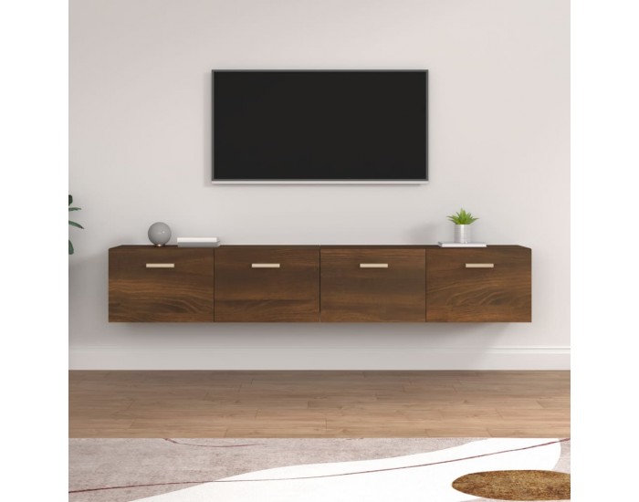 Sonata H Стенни шкафове 2 бр кафяв дъб 100x36,5x35 см инженерно дърво