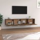 Sonata H Стенни шкафове 2 бр кафяв дъб 100x36,5x35 см инженерно дърво
