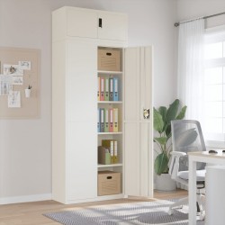 Sonata H Шкаф за папки бял 90x40x240 см стомана - Dulapuri