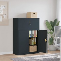 Sonata H Шкаф за папки антрацит 90x40x130 см стомана - Dulapuri