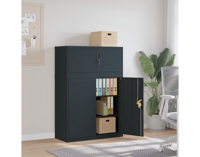 Sonata H Шкаф за папки антрацит 90x40x130 см стомана