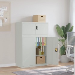 Sonata H Шкаф за папки светлосив 90x40x130 см стомана - Dulapuri