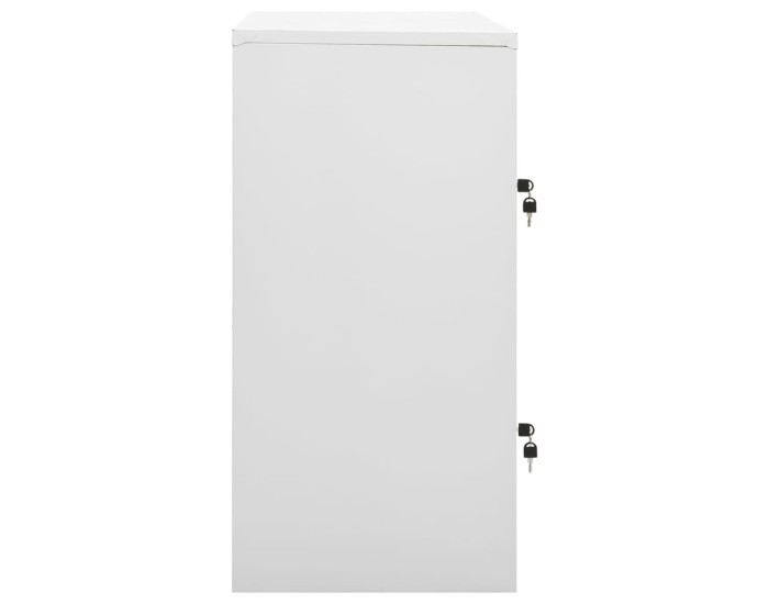 Sonata Dulapuri vestiar 2 buc. gri deschis și roșu 90x45x92,5 cm oțel