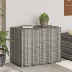 Sonata H Градински шкаф за съхранение сив 100x55,5x80 см полиратан - Dulapuri