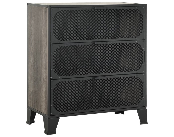 Sonata Dulap de depozitare,gri,72x36x82cm,metal și MDF