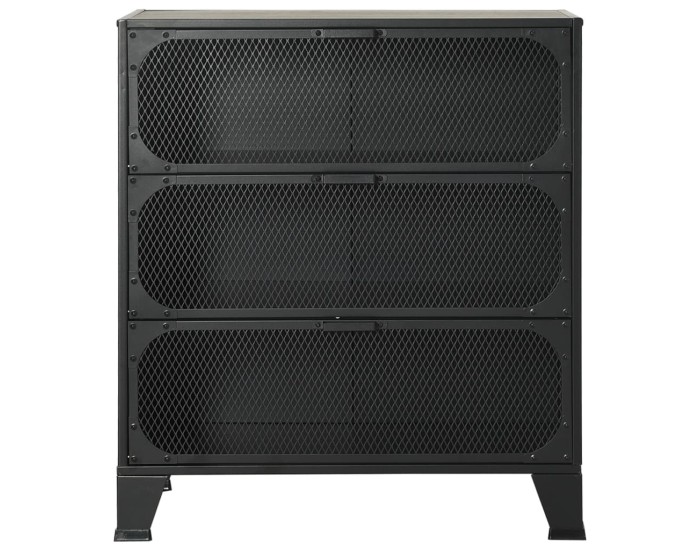 Sonata Dulap de depozitare,gri,72x36x82cm,metal și MDF