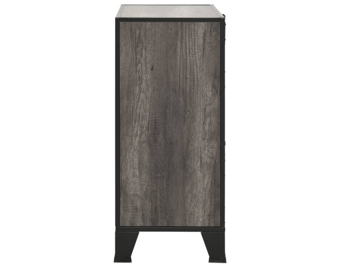 Sonata Dulap de depozitare,gri,72x36x82cm,metal și MDF