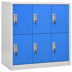 Sonata H Заключващ се шкаф, светлосиво и синьо, 90x45x92,5 см, стомана - Dulapuri