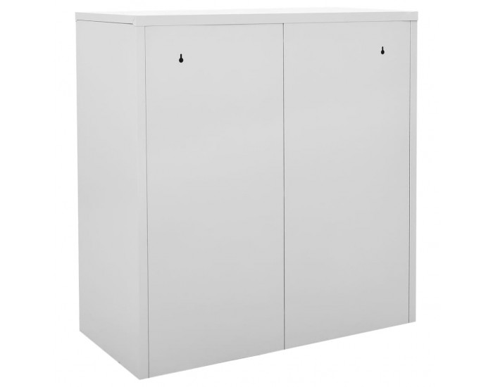 Sonata H Заключващ се шкаф, светлосиво и червено, 90x45x92,5 см, стомана