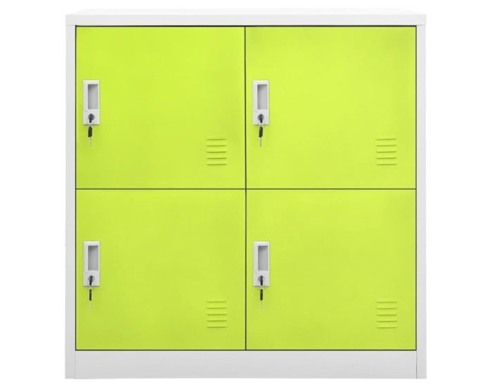 Sonata Dulap vestiar, gri deschis și verde, 90x45x92,5 cm, oțel