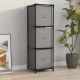 Sonata H Шкаф за съхранение 3 чекмеджета плат сив 34x34x101 см стомана