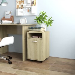 Sonata H Страничен шкаф с колелца дъб сонома 33x38x60 см инженерно дърво - Dulapuri
