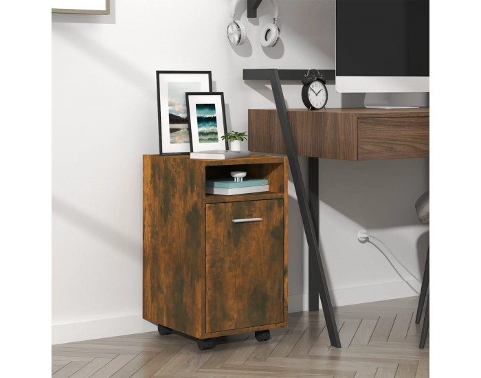 Sonata H Нощно шкафче с колелца опушен дъб 33x38x60 см инженерно дърво