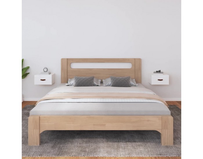 Sonata H Нощни шкафчета за стенен монтаж, 2 бр, бели, 40x29,5x22 см