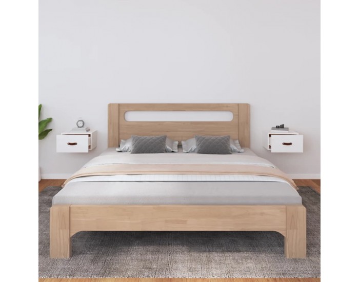 Sonata H Нощни шкафчета за стенен монтаж, 2 бр, бели, 40x29,5x22 см