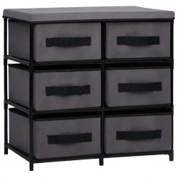 Sonata H Шкаф за съхранение с 6 чекмеджета, 55x29x55 см, сив, стомана - Dulapuri