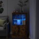 Sonata H Страничен шкаф с LED осветление, опушен дъб, инженерно дърво