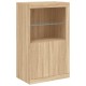 Sonata Dulap lateral cu lumini LED, stejar sonoma, lemn prelucrat