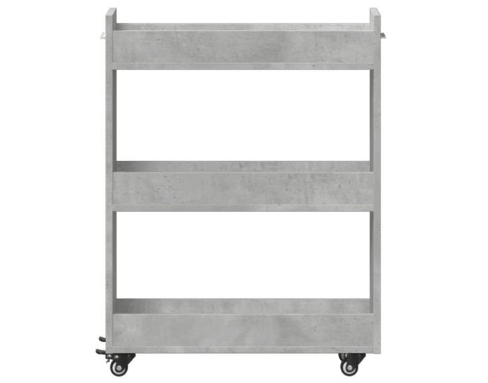 Sonata Dulap cu roți, gri beton, 60x22x79 cm, lemn prelucrat