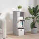 Sonata H Библиотека стифиращи бетонно сив 30x30x80 см инженерно дърво