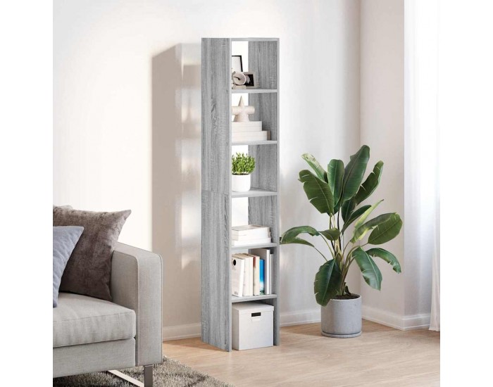 Sonata H Библиотеки 2 бр стифиращи сив сонома 30x30x80см инженерно дърво