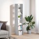 Sonata H Библиотеки 2 бр стифиращи сив сонома 30x30x80см инженерно дърво