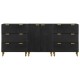 Sonata Servante, 3 piese, negru, lemn prelucrat