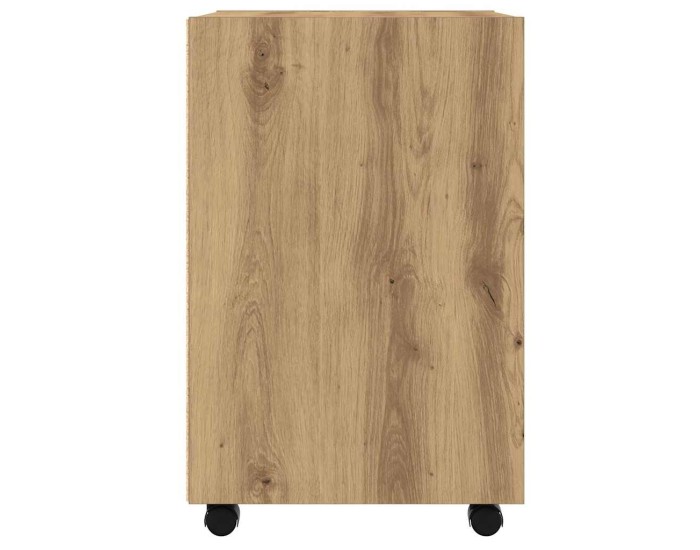 Sonata Dulap TV cu roți stejar artizanal 33x38x60 cm lemn prelucrat