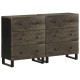Sonata Bufete 2 buc Negru 60x33x75 cm Lemn masiv Mango