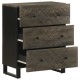 Sonata Bufete 2 buc Negru 60x33x75 cm Lemn masiv Mango