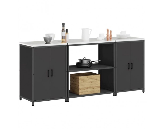 Sonata H Комплект за кухненско съхранение 3 pcs Черно 210 x 50 x 92 см