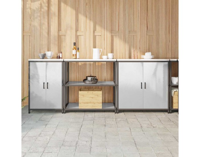 Sonata H Комплект за кухненско съхранение 3 pcs Сив 240 x 50 x 92 см