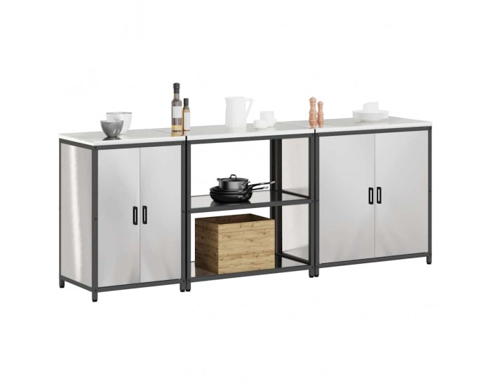 Sonata H Комплект за кухненско съхранение 3 pcs Сив 240 x 50 x 92 см