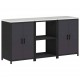 Sonata H Комплект за кухненско съхранение 3 pcs Черно 180 x 50 x 92 см